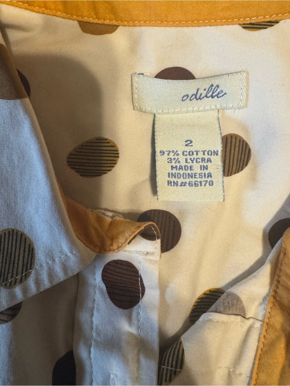 Odille (Anthropologie) Polka Dot Blouse - Size 2 - Retro/Cottagecore - Picture 9 of 9